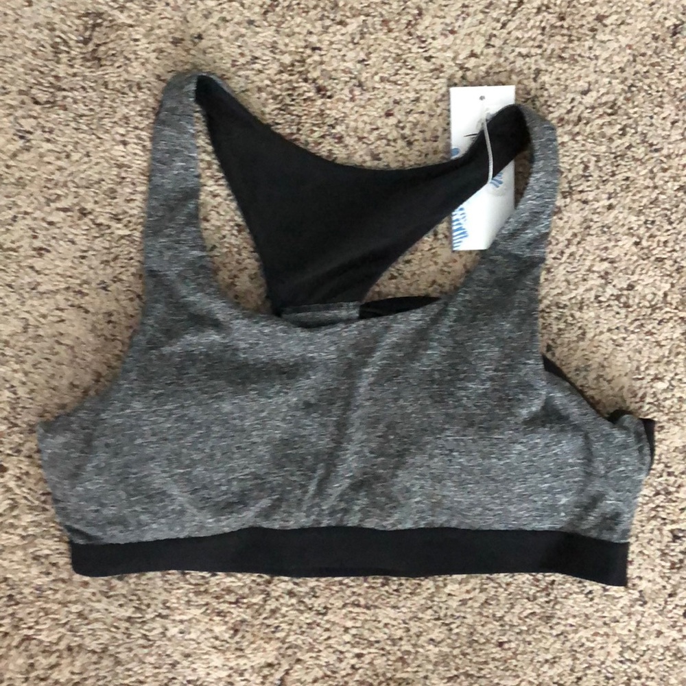 Black and Gray Sport Bra NWT